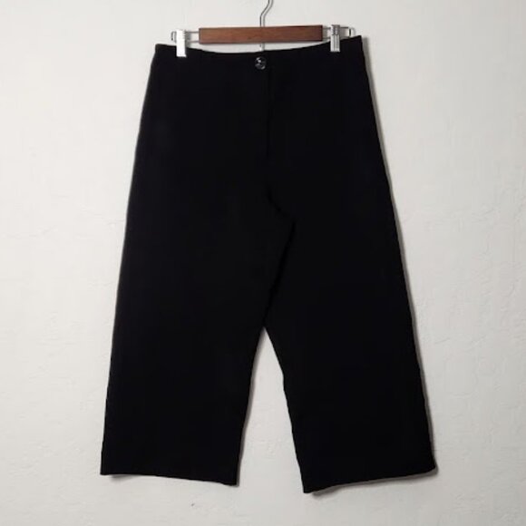 Quince Pants - Quince Ultra Stretch Ponte Cropped Wide Leg Women's Pants Size 10